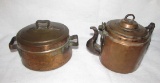 (2) Antique Copper Items (Iran):  Covered