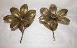 Brass Andrea by Sadek Vintage Flower Ashtray and