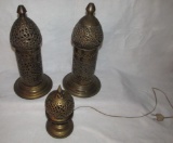 Pair of Persian Brass Decorative Items--14 1/2
