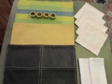 Assorted Placemats, Napkins & Napkin Rings:  Set