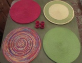 Assorted Placemats and Napkin Rings:  (4) Sets of