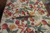 Card Table Table Cloth and (6) Matching Napkins