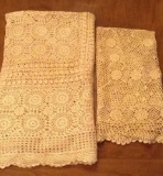 (2) Crocheted Tablecloths:  119