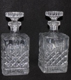 (2) Lead Crystal  Decanters--8 3/4