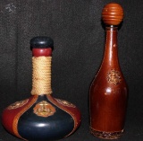 (2) Leather Covered Liquor Decanters (Italy)--10