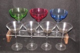 (3) Margarita Glasses & (4) Martini Glasses