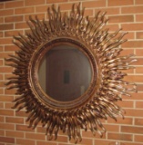 Gold Sunburst Wall Mirror--48