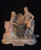 Electric Bisque Figural Music Box--10 3/4