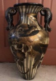 Vintage Metal Floor Vase (Mexico)—28” High