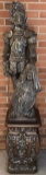 Vintage statue of Knight in Armor on Pedestal—41”