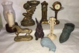 (9) Assorted Decorative Items: (2) Candleholders,