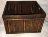 2-Handle Wooden Storage Box, 17 7/8 x 16