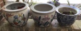 (3) Ceramic Planters