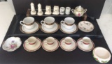 Assorted Cups & Saucers, Salt & Pepper Sets