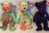 (4) Beanie Babies:  Princess, (2) Peace—(1) with