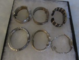 (6) Ladies Cuff Bracelet Wristwatches, etc:  (2)