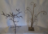 (2) Metal Jewelry Stands