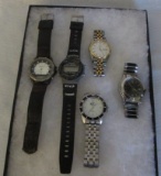 (5) Men's Watches:  Seiko Quartz--Serial Number