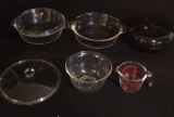 Box of Assorted Pyrex Items