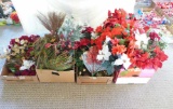 (4) Boxes of Assorted Artificial Poinsetta