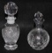 (2) Crystal Perfume Bottles 5 1/2