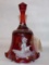 Fenton Art Glass Carnival Glass Bell Hand Painted