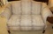 Upholstered Chippendale-Style Loveseat,  60