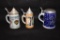 (3) German Beer Steins