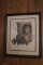 Framed and double matted print signed E. Dudley