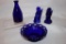 (4) Cobalt Blue Items: (2) 4 1/2