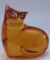 Baccarat Crystal Cat-Honey Amber