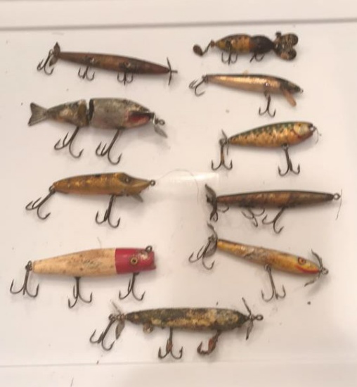 10 old fishing lures