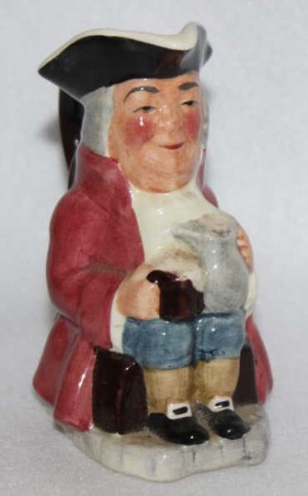 Handpainted Toby Jug-Staffordshire England 3 7/8"