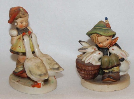 (2) Hummel Figurines- Girl (Broken Curl) 4 5/8",