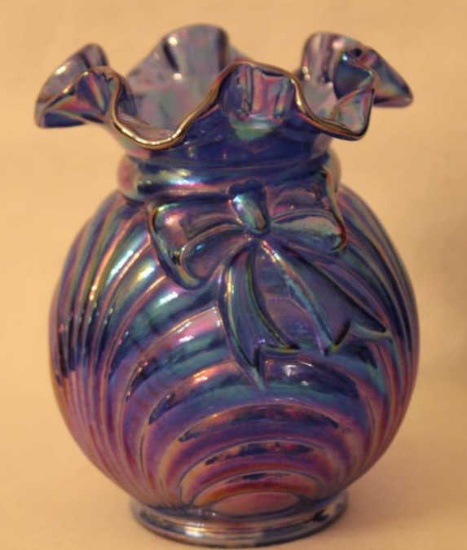 Fenton Art Glass Carnival Glass Vase 6 1/2" Tall