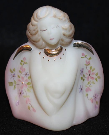 Fenton Art Glass Guardian Angel Hand Painted and
