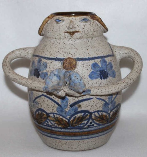 7" Pottery Mother-In-Law Vase-Signed John Brock