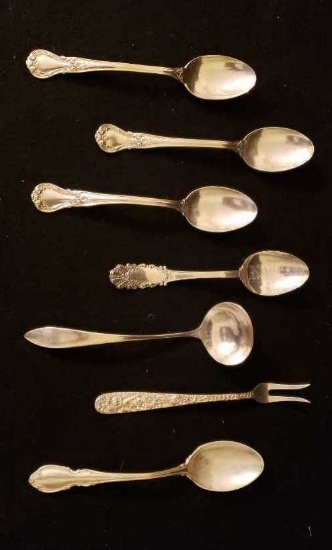 (7) Sterling Silver Flatware Items: S. Kirk & Son - Kirk Stieff,