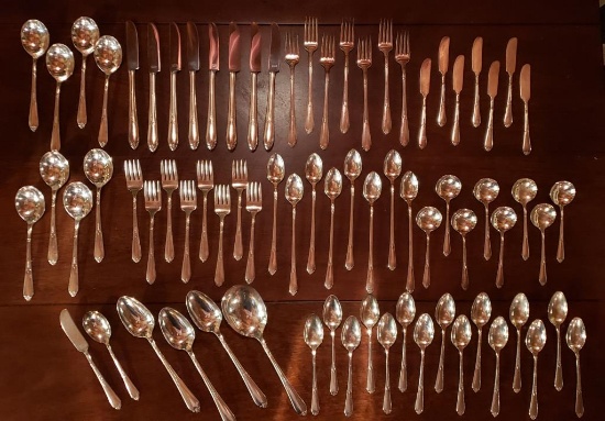 Set of Silverplate Flatware (75) Pieces)