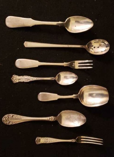 Assorted Sterling & Silver Plate Flatware: