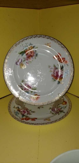 (2) Dinner Plates "Old Meissen" by Bavaria