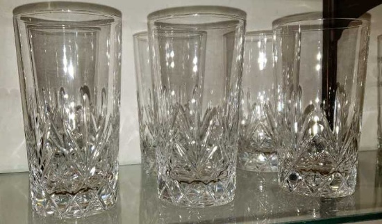 (6) Crystal Hi-Ball Glasses