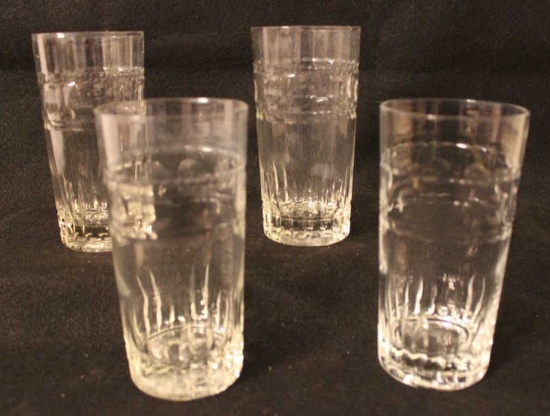 (4) Crystal Hi-Ball Glasses