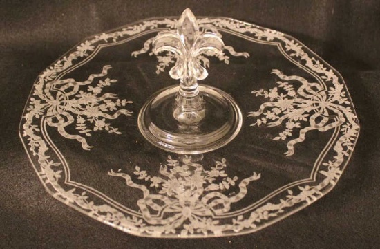 Fostoria "June" Center Handle Tray, 11 5/8",