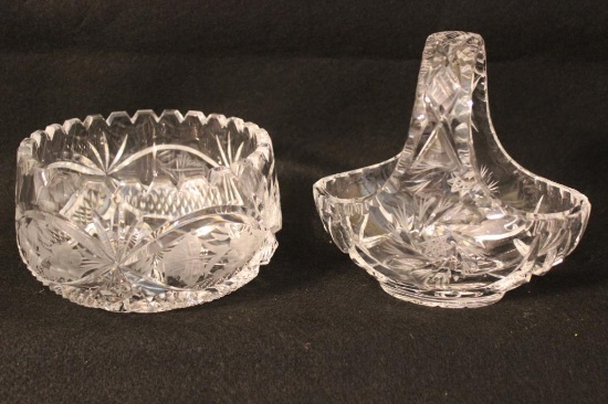 (2) Crystal Dishes Round-5 1/4" Diameter, 6" Tall