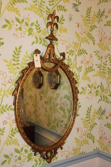 Gold Hepplewhite-Style Mirror 23" x 45"