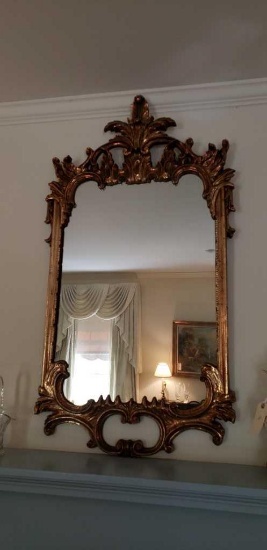 Mirror in Ornate Gold Frame 28" x 51"