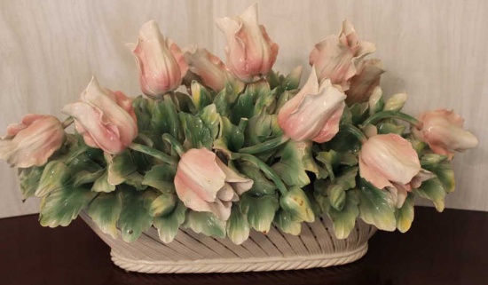 Capodimonte Porcelain Floral Arrangement (Italy),