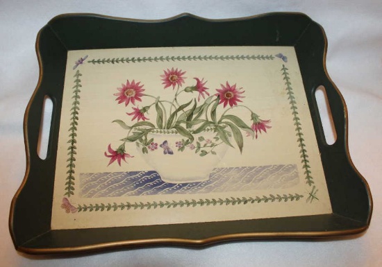 Painted Wood Serving Tray 18 1/2" x 14"