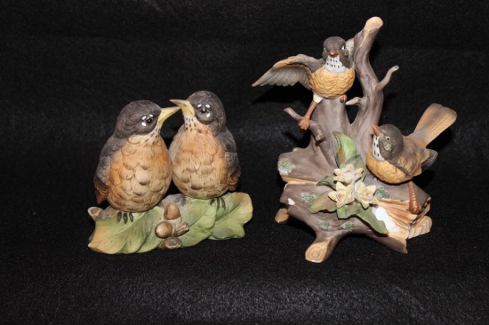 (2) Hand painted Porcelain Figurines: